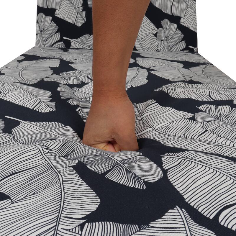 2 Piece Polyester Outdoor Cushions Set with Ties and High-Density Sponge - 66X23inch