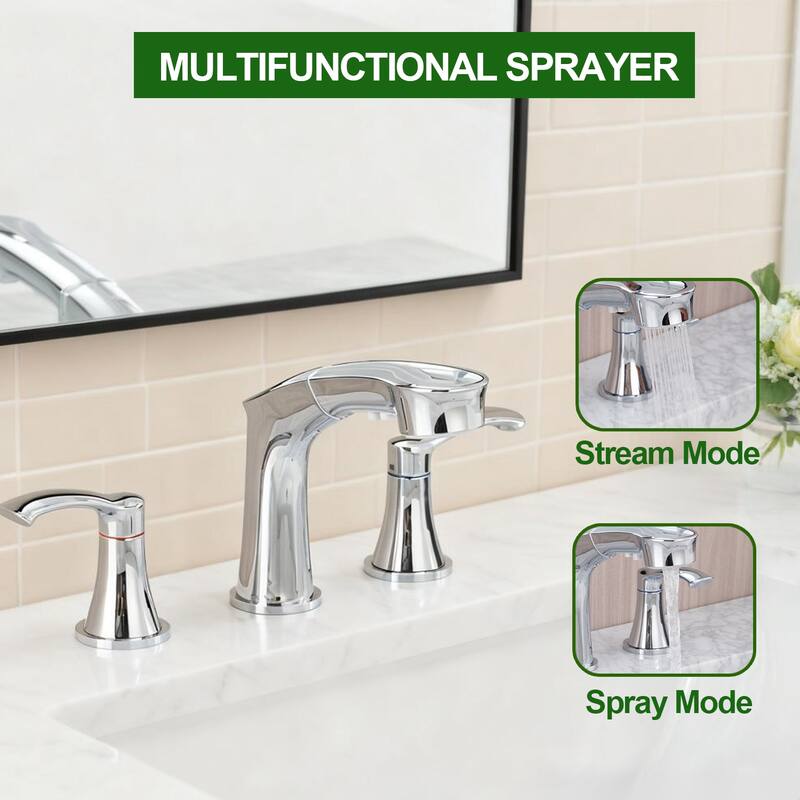 Topcraft Pull Down Two Handle Bathroom Sink Faucet