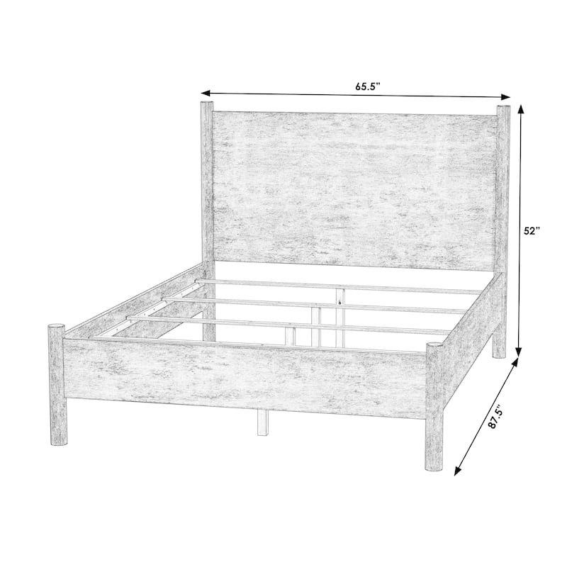 Lennon Rounded Leg Platform Bed