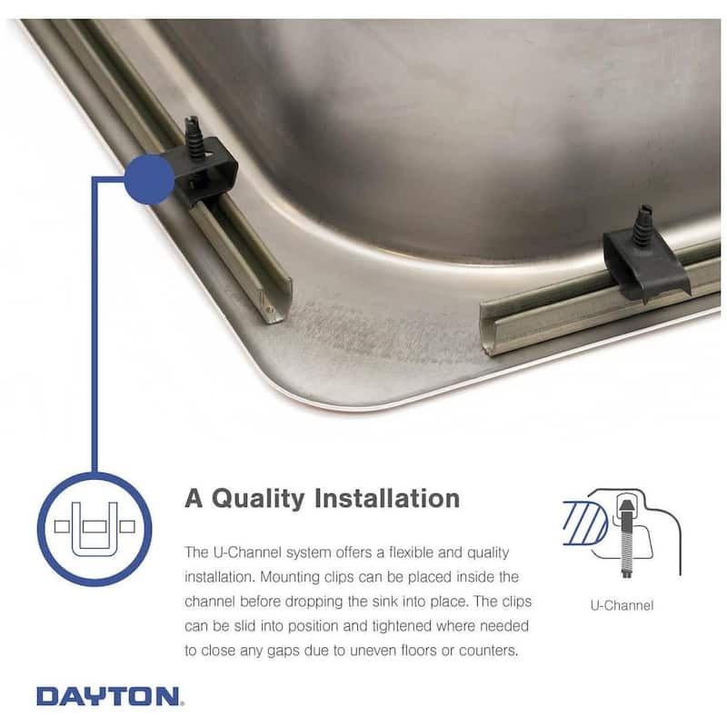 Elkay Dayton 25" Drop In Single Basin Stainless Steel Kitchen Sink - 3 Faucet Holes