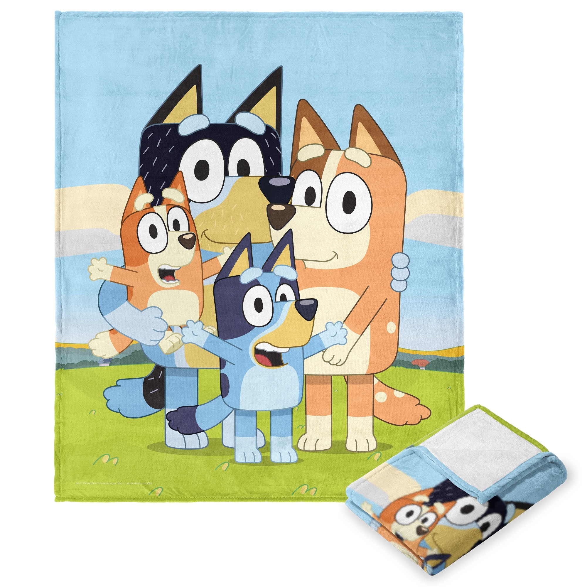 Bluey Heeler Family Silk Touch Throw Blanket