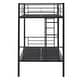 preview thumbnail 9 of 31, Bunk Bed Metal Twin Size Bunk Beds Frame with Ladder & Full-Length Guardrail Heavy Duty Sturdy 2 in 1 Convertible Bunk Bed