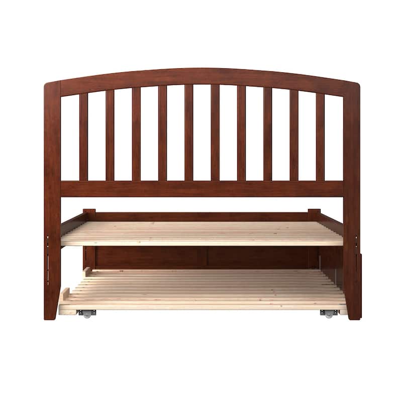 Richmond Full Solid Wood Platform Bed with Footboard & Full Trundle