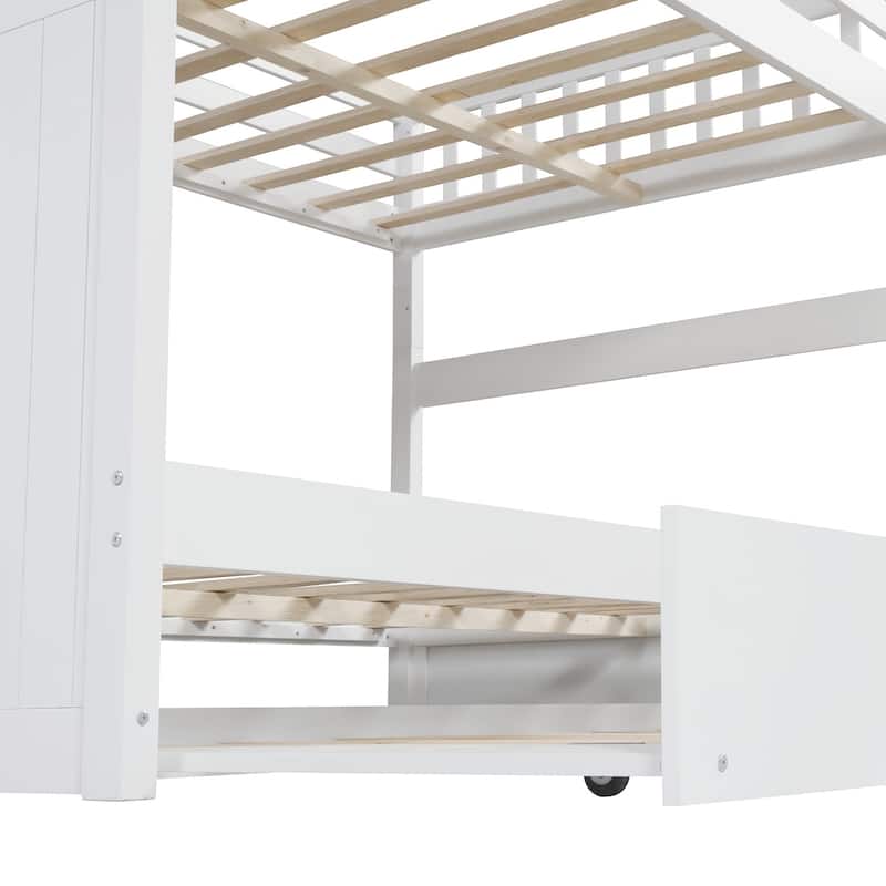 Full over Full Bunk Bed with Twin Size Trundle