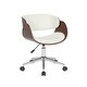preview thumbnail 16 of 21, Porthos Home Monroe Faux Leather Office Chair with Chrome Base White