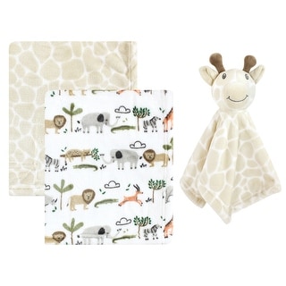 Hudson Baby Unisex Baby Plush Blanket with Security Blanket, Unisex Giraffe, One Size - Unisex Giraffe - One Size