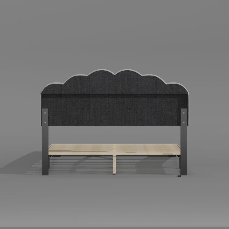 TB117 - Certified Queen Upholstered Bedroom Bed, Polyester Upholstered, Safe & Durable