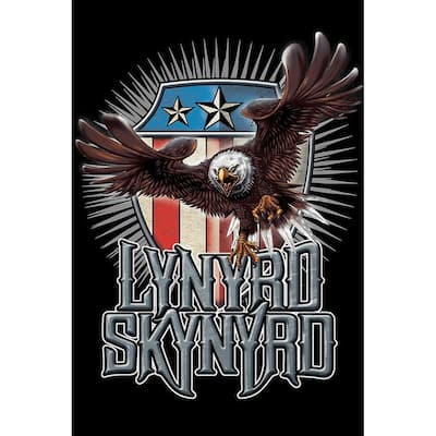 Lynyrd Skynyrd Eagle and Flag Art Poster - 24 x 36 Inch