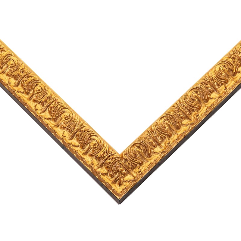 21x19 Frame Gold Real Wood Picture Frame Width 1 inches | Interior