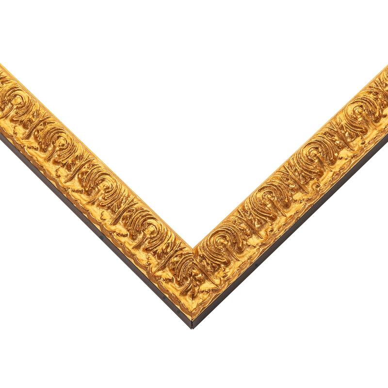 21x21 Frame Gold Real Wood Picture Frame Width 1 inches | Interior