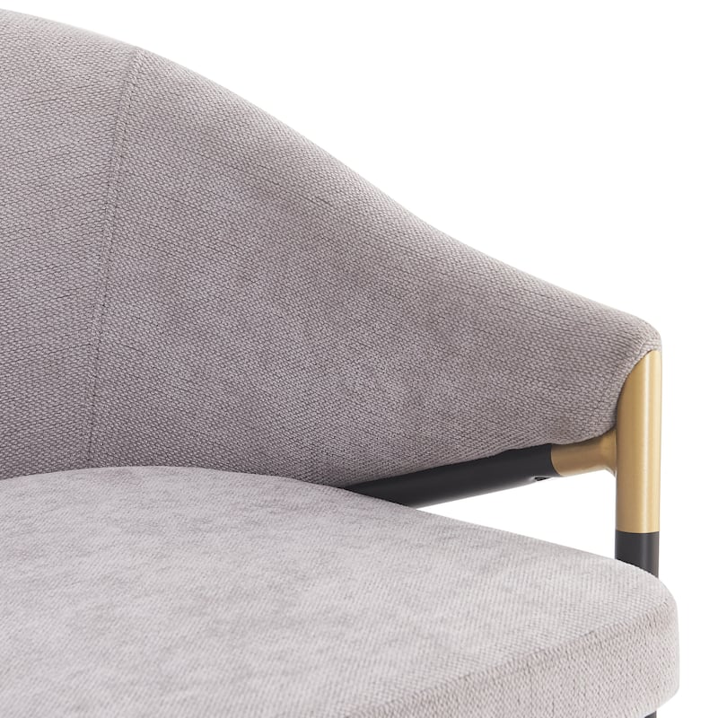 Christopher Knight Home - Soleil Modern 26" Seat Height Bar Stool with Curved Armrests & Gold Accents