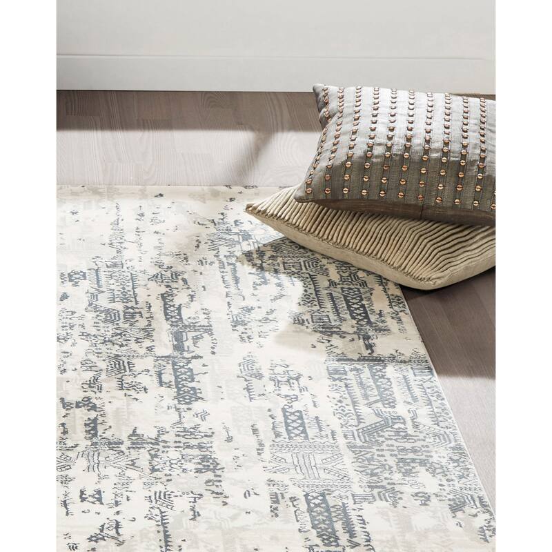 ECARPETGALLERY Machine Woven Claudia Grey Area Rug