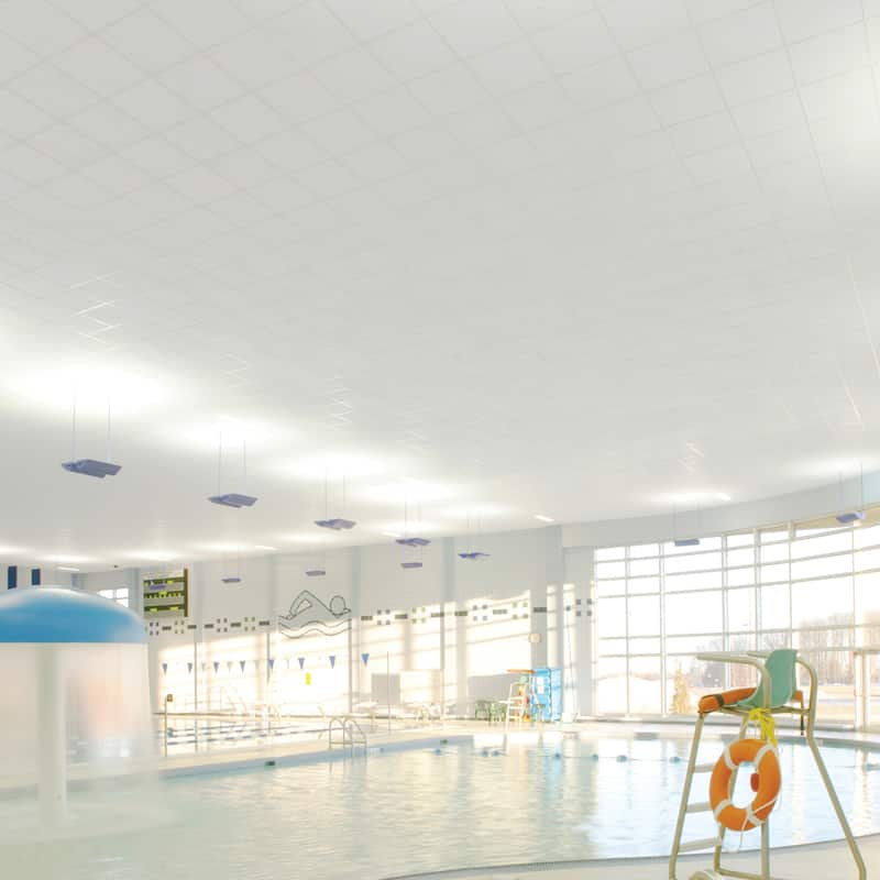 Genesis Printed Pro White 2 x 2 ft. Lay-in Ceiling Tiles