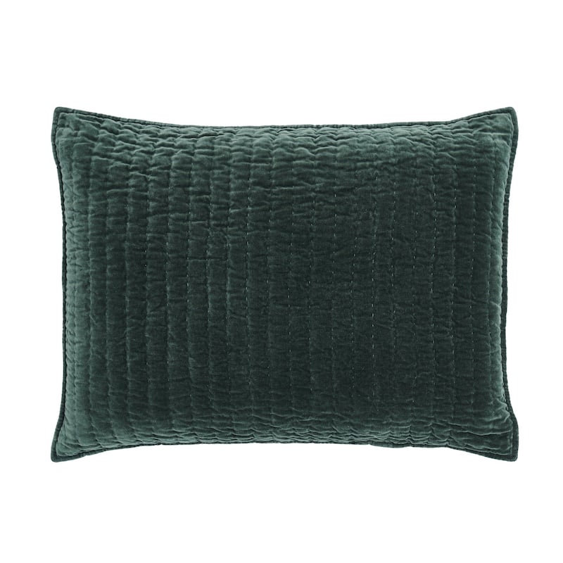 Ethan, Cotton/Velvet, Kale, Quilt or Sham