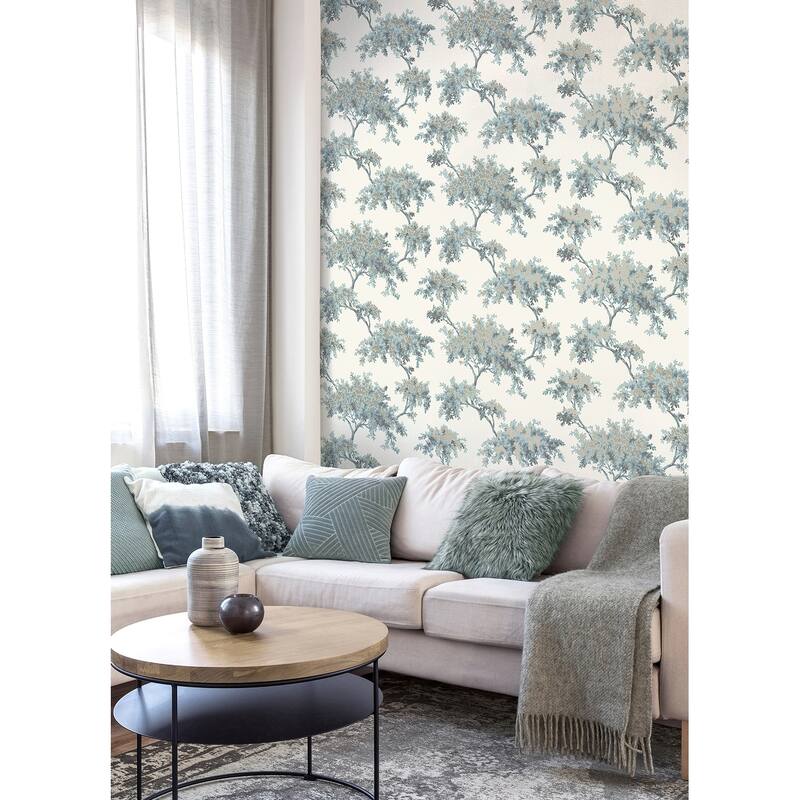 Brewster Ashdown Teal Tree Wallpaper