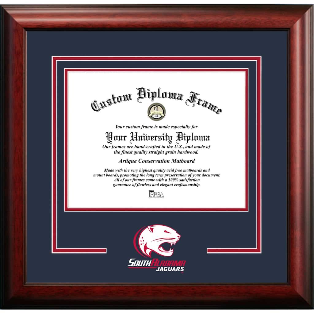 South Alabama Jaguars 11w x 8.5h Spirit Diploma Frame