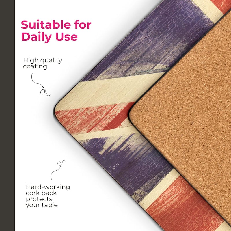 Pimpernel Set of 4 Flag Placemats - 15.7" x 11.7" each