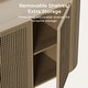 preview thumbnail 6 of 7, Spruce & Spring Rattan Adjustable Shelves Sideboard with Solid Wood Legs