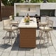 preview thumbnail 37 of 44, Outdoor Aluminum Swivel Patio Bar Stools with Sunbrella Fabric Cushion