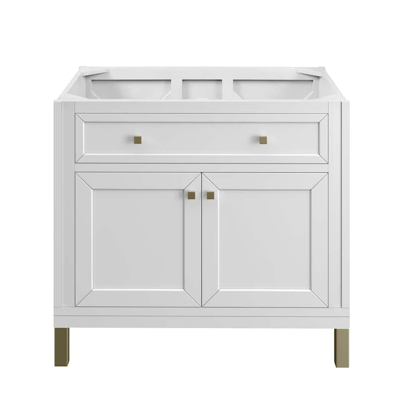 James Martin Vanities Chicago 36" Single Vanity, Glossy White - No Top