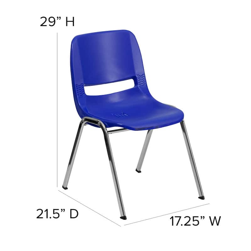 5 Pack 661 lb. Capacity Ergonomic Shell Stack Chair