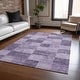 preview thumbnail 1 of 7, Machine Washable Indoor/ Outdoor Checker Chantille Rug Purple - 10' x 14'
