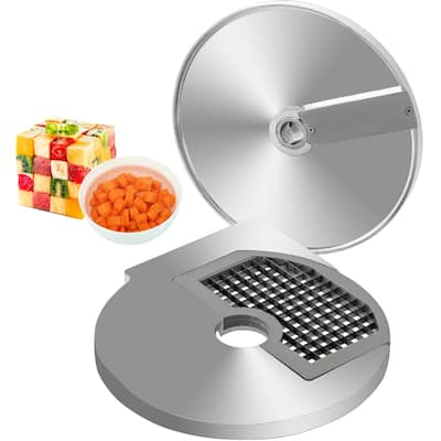 VEVOR 0.4x0.4-Inch Dicing Grid Vegetable Cutter Disc Plate for Food Processor - 8.3"x8.7"x0.6"