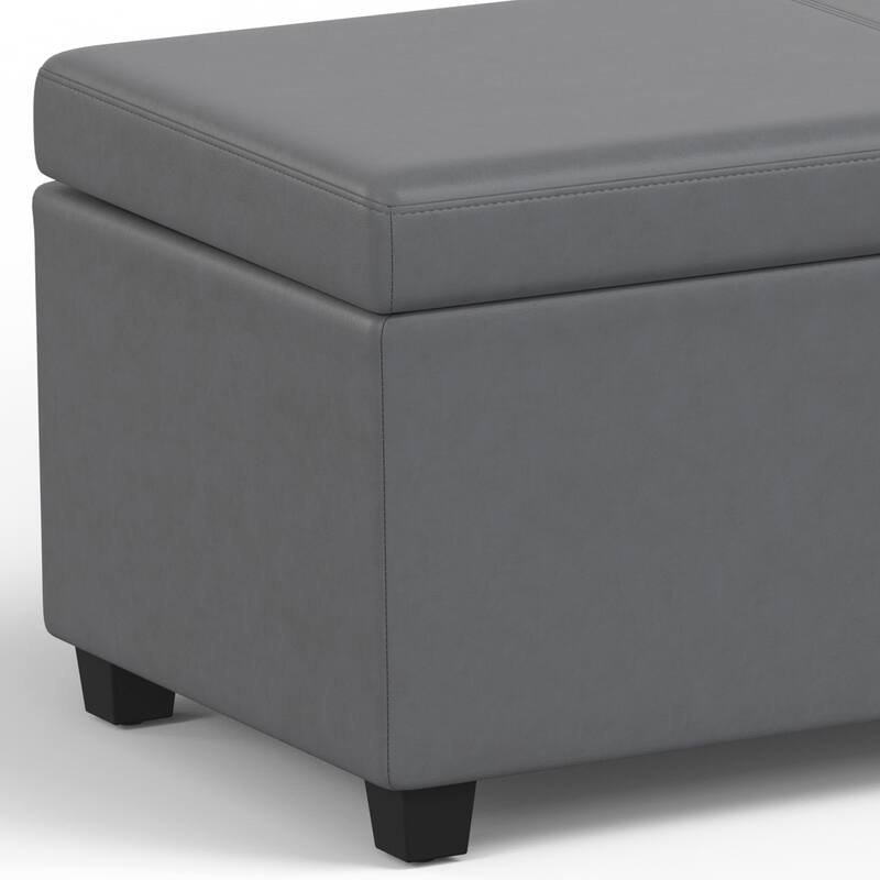 WYNDENHALL Franklin 54 inch Wide Contemporary Rectangle Storage Ottoman