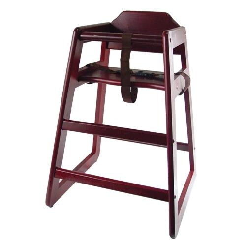 Winco - CHH-103 - Mahogany Finish Wood High Chair
