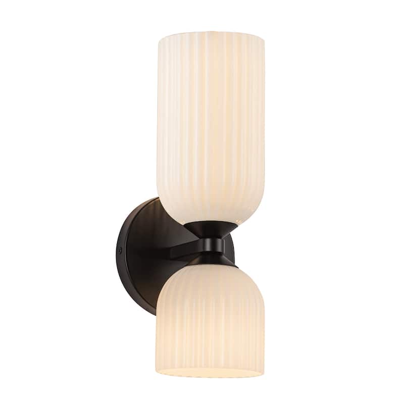 Alora Lighting WV442612 Nelly 2 Light 12" Tall Bathroom Sconce with
