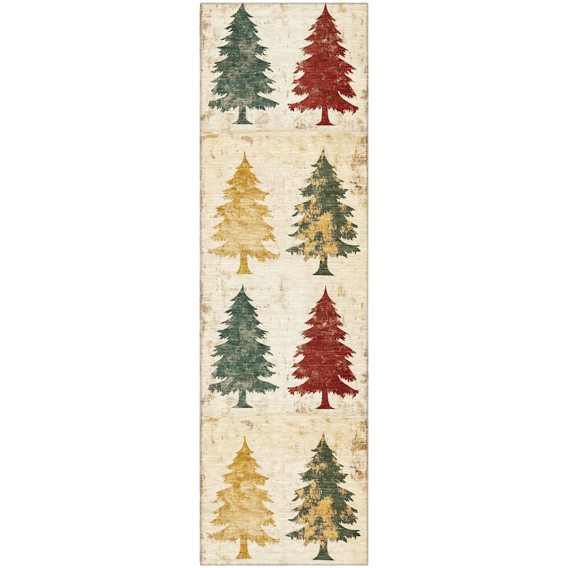 Premium Washable Super Soft Pine Tree Mayfield Rug