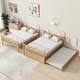 preview thumbnail 4 of 31, Full Over Full Rubber Wood Bunk Bed with Trundle