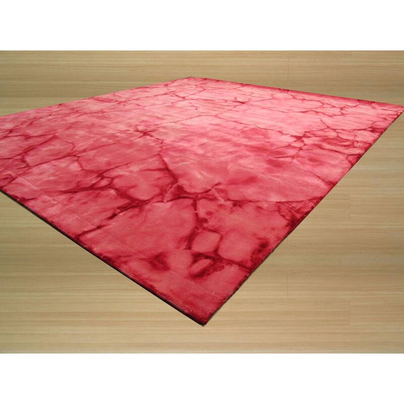 Pink Contemporary Abstract Dip Dyed Area Rug