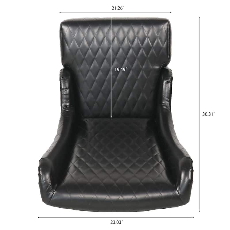 Modern 23.03" High Back Upholstered Accent Chair with Solid Wood Frame