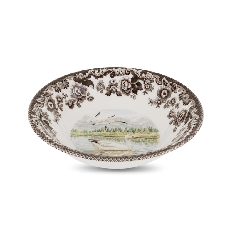 Spode Woodland Ascot Cereal Bowl - Snow Goose