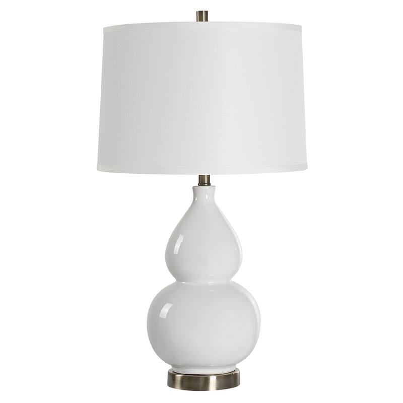 Strick & Bolton Ceramic Glazed Metal Table Lamp