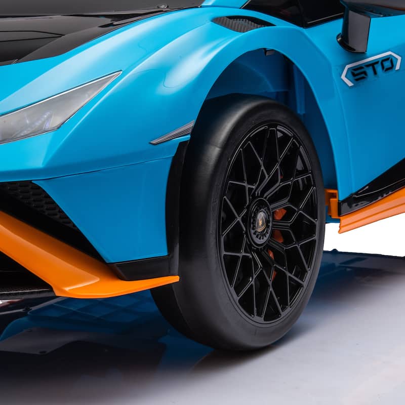 Dual-Drive Electric Ride-On Car with Remote Control, USB, Music, and 360° Spins
