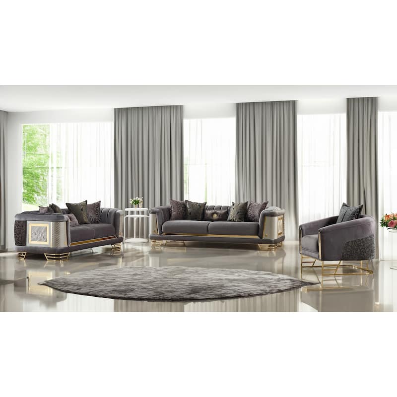 Renillo Modern Upholstered 98'' Velvet Pillow Back
