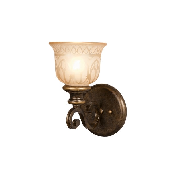 slide 1 of 1, Norwalk 1 Light Bronze Umber Sconce - 6.25'' W x 11'' H x 8.5'' D 6.25'' W x 11'' H x 8.5'' D