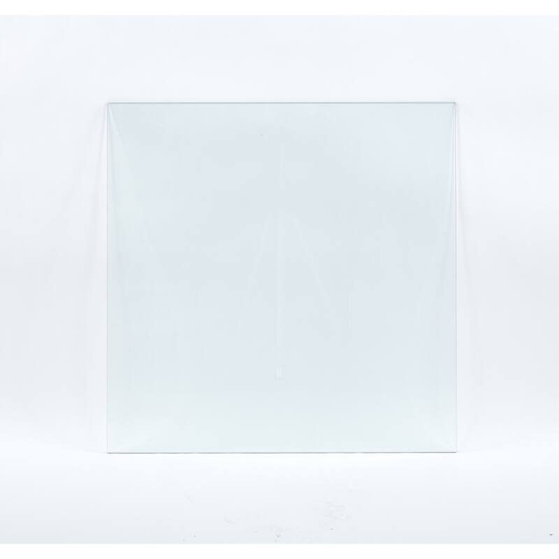 GDFStudio - Clear Transparent Heavy-Duty Tempered Glass Top Panel with Smooth Flat Surface