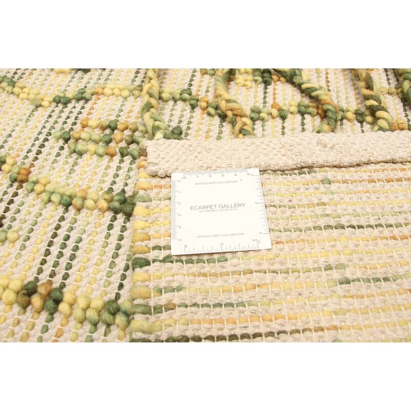 ECARPETGALLERY Braid weave Sienna Beige, Tan Wool Rug - 5'0 x 8'0