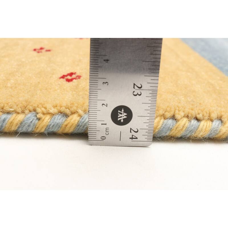 ECARPETGALLERY Hand Loomed Kashkuli Gabbeh Grey Wool Rug - 2'7 x 9'8