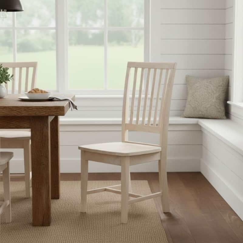 Solid Wood Mission Dining Side Chairs - Set of 2