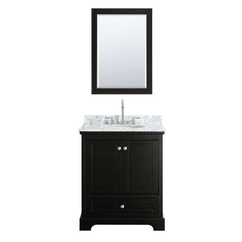 Wyndham Collection Deborah 30" Free Standing Single Vanity Set with