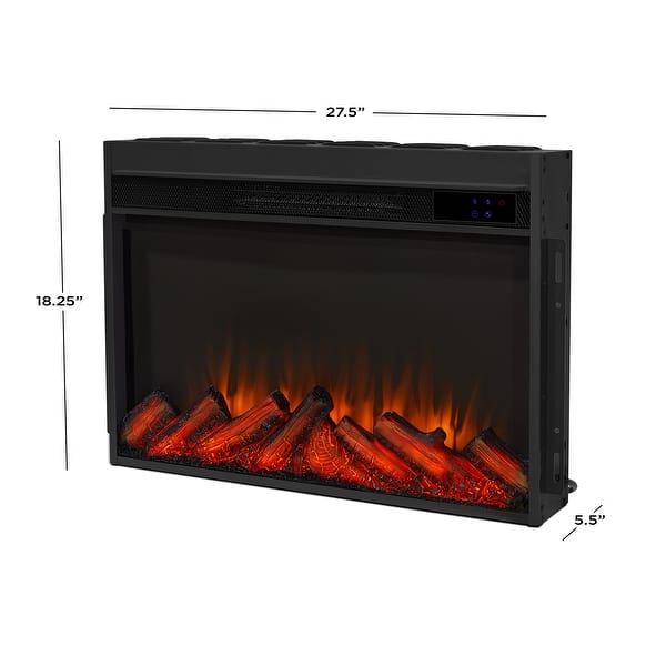 dimension image slide 9 of 11, Real Flame Crawford Electric Slim Fireplace 48"