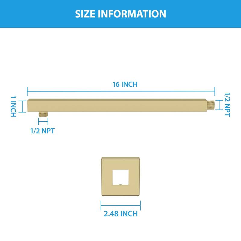 Shower Arm 16 Inch Shower Arm Wall Mounted Solid Extension Arm