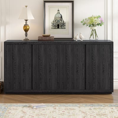 Black Buffet Cabinet Kitchen Sideboard Side Cabinet TV Console Table