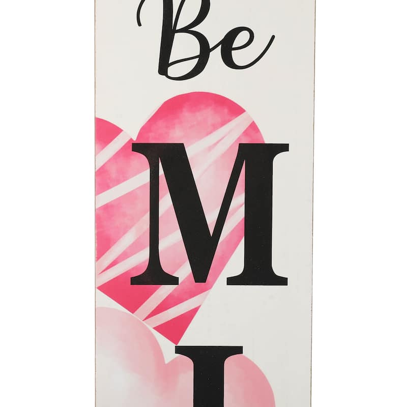 Glitzhome Wooden Happy Valentine's Day Porch Sign Decor