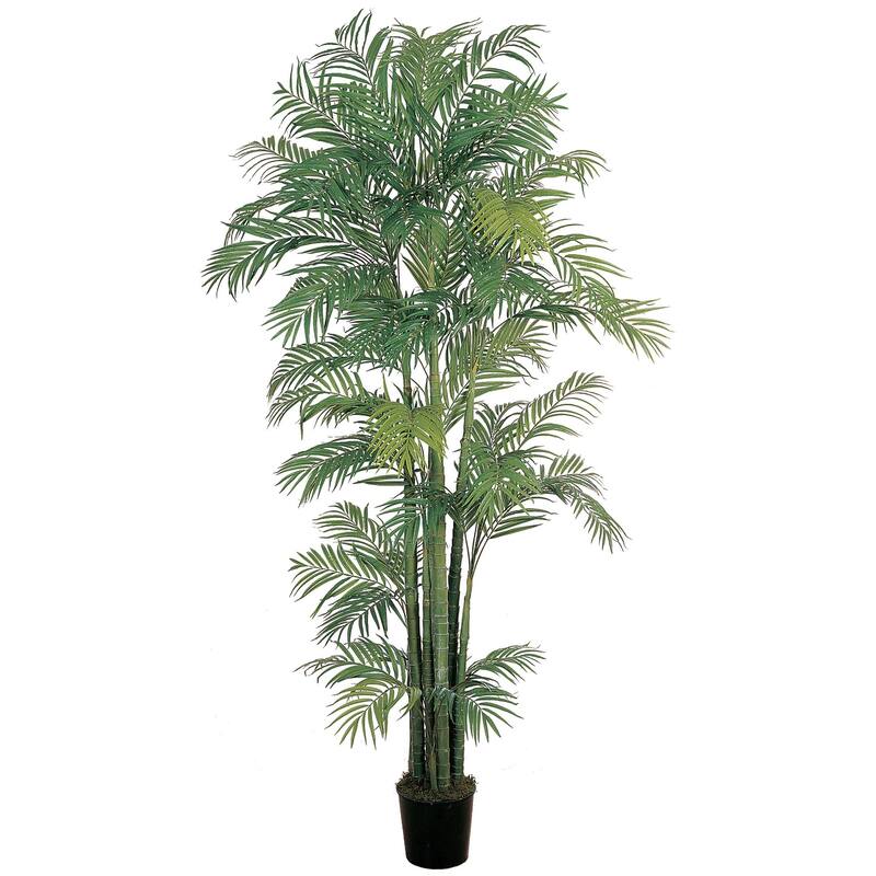 7Ft Silk Palm Tree - Realistic Tropical Decor, 84" Tall, 1816 Leaves - Home, Office, Condo - 7ft.