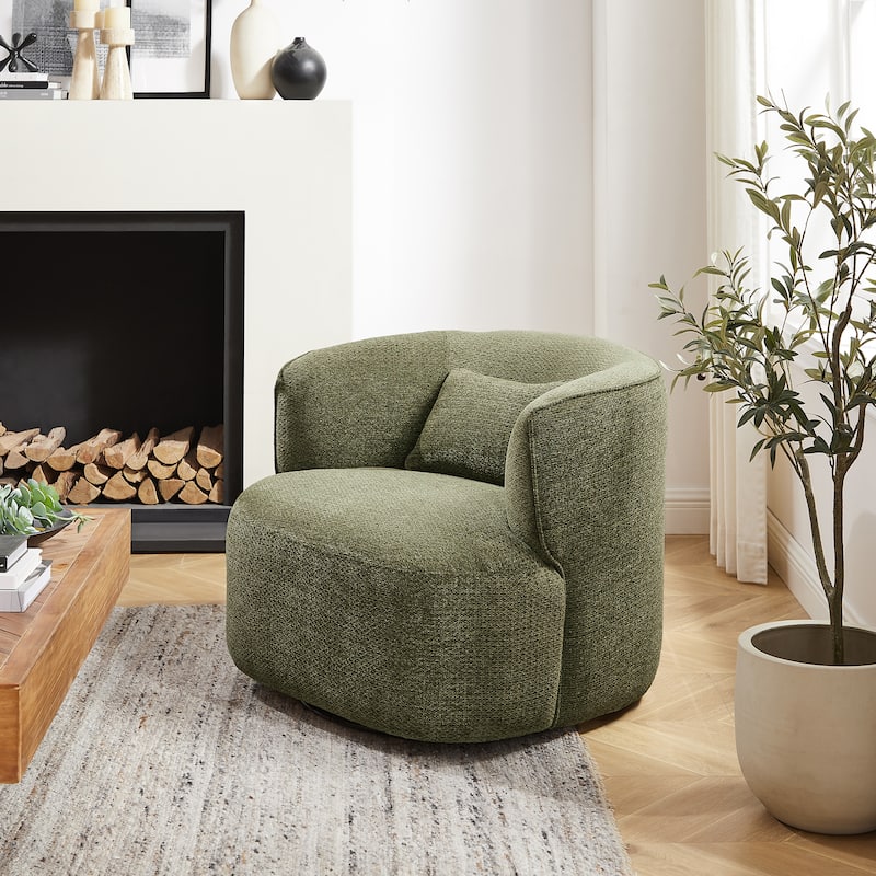 Art Leon Swivel Accent Barrel Chairs